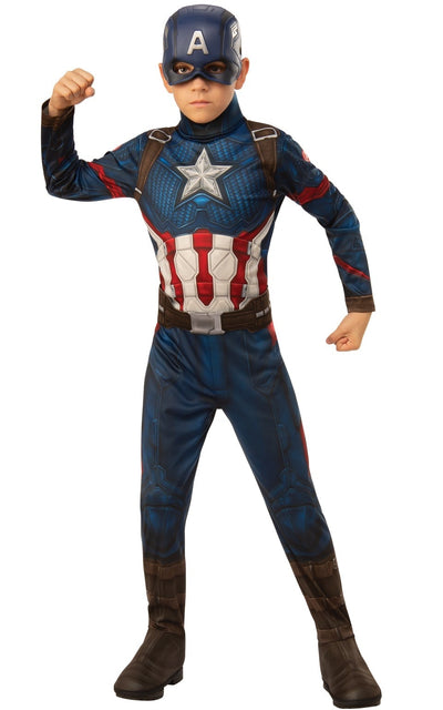 Captain America Boys Costume Avengers 4 1 rub-700647L MAD Fancy Dress