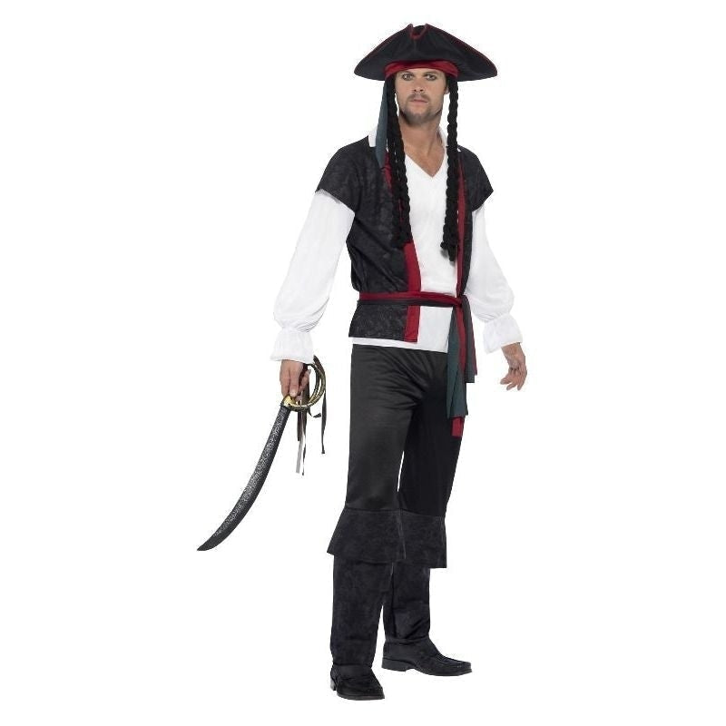 Aye Pirate Captain Costume Adult Black_3 sm-45492L