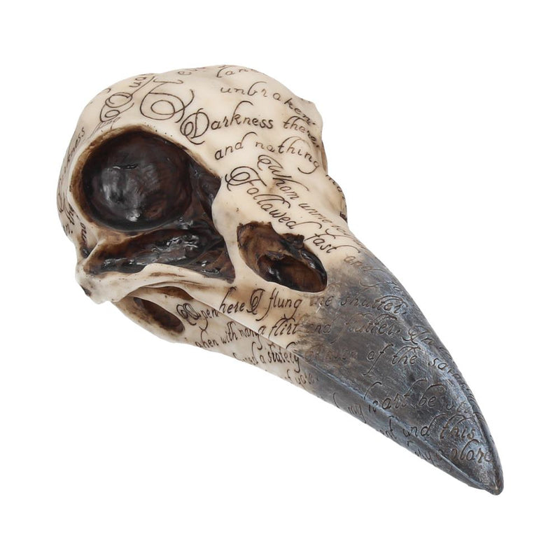Edgars Raven Skull Figurine Edgar Allen Poe Ornament Edgars 21cm