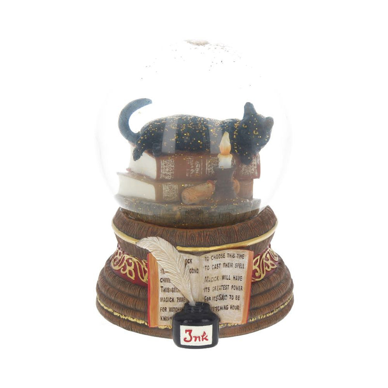 Lisa Parker Witching Hour Cat Snowglobe LP 11cm