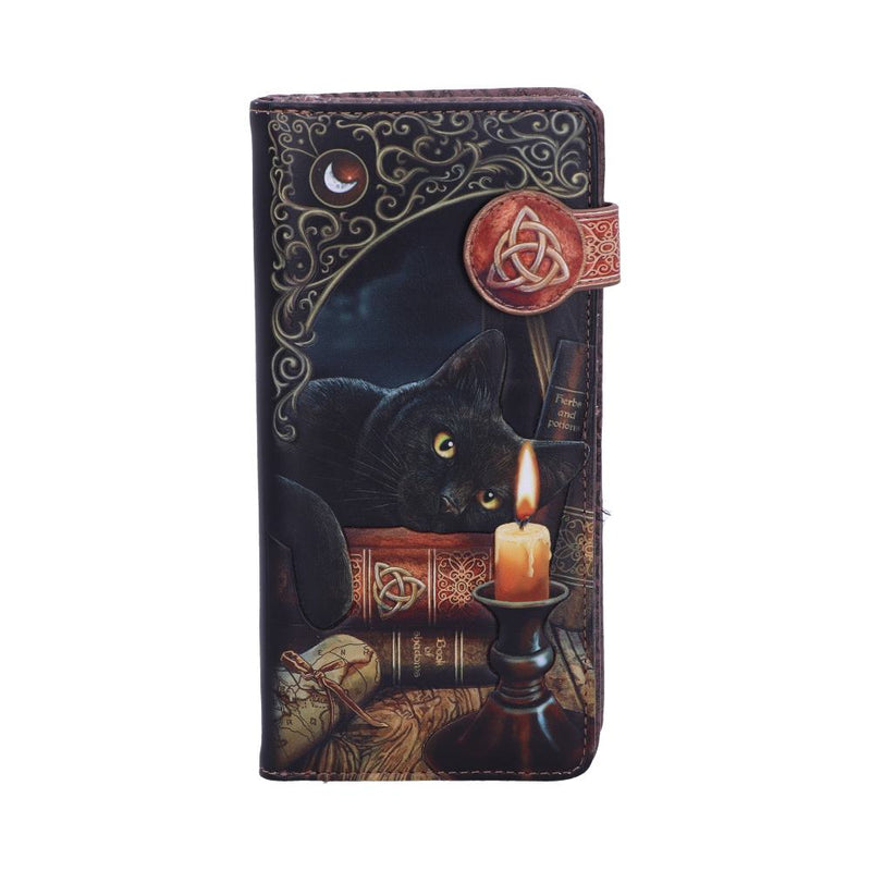 Lisa Parker Witching Hour Cat Witch Purse Black Embossed 18.5cm