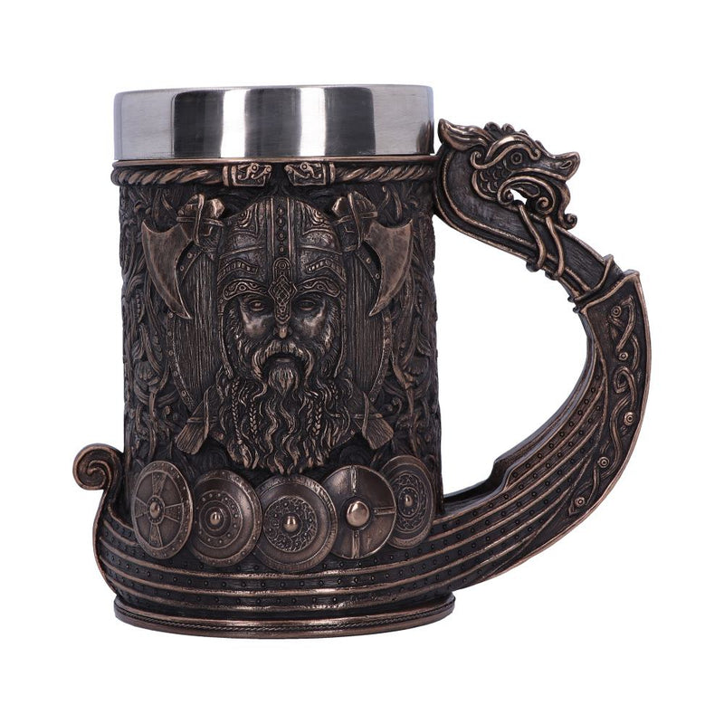 Bronze Drakkar Dragon Boat Viking Tankard