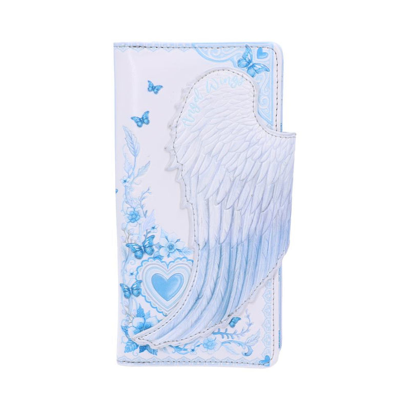 White Angel Wings Embossed Purse 185cm