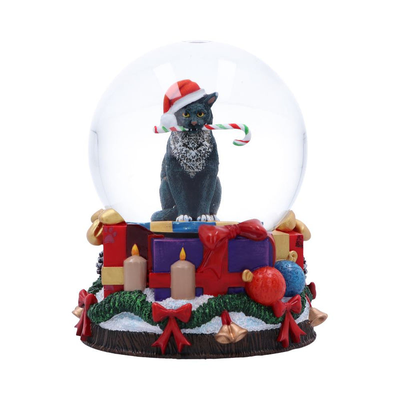 Lisa Parker Krampuss Cat Snow Globe 13.5cm