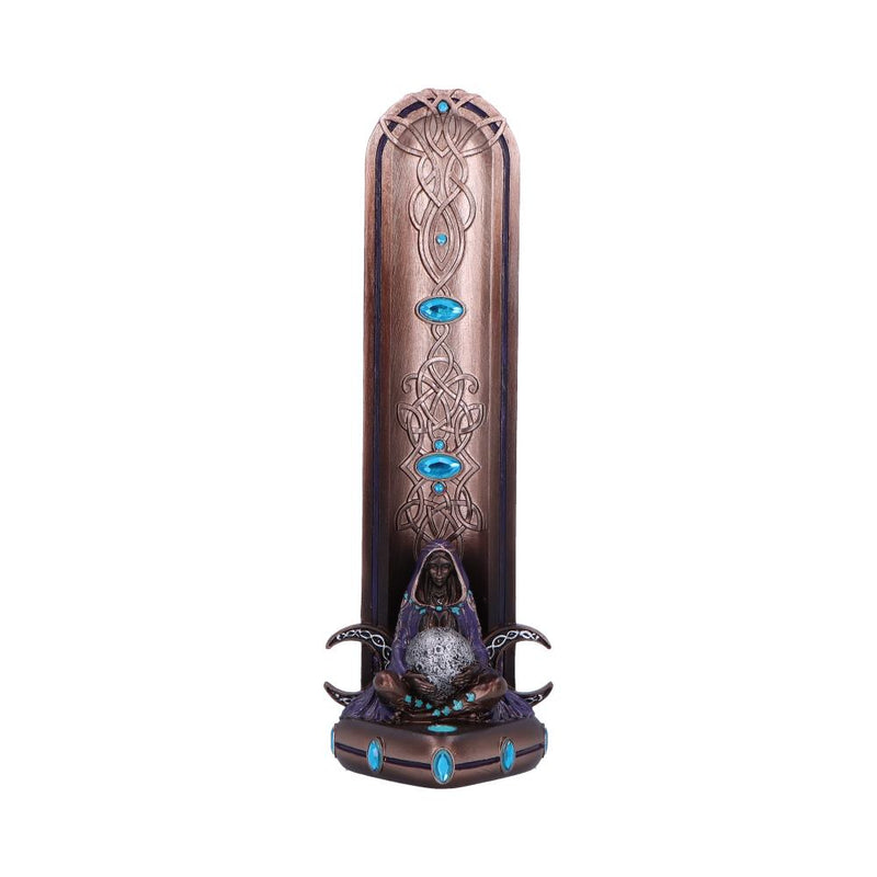 Triple Moon Goddess Bronze Incense Burner