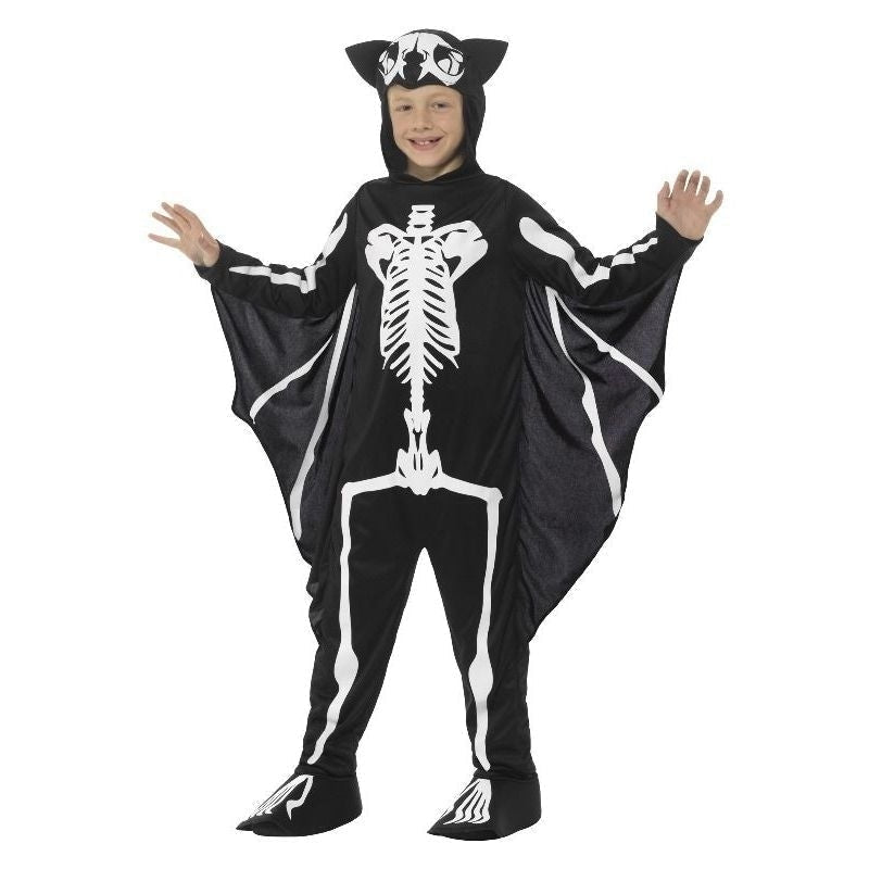 Bat Skeleton Costume Kids Black White_2 sm-45123m