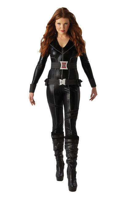 Black Widow Deluxe Ladies Marvel Avengers Costume 1 rub-888720L MAD Fancy Dress