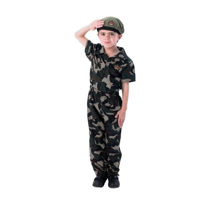 Boys Camouflage Soldier Armed Forces Military Army Boy Fancy Dress Costume Outfit_1 rub-881262S