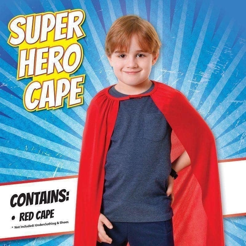 Boys Superhero Cape Red Childrens Costume Male_2 