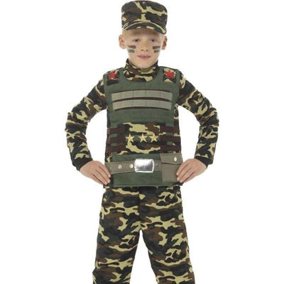 Camouflage Military Boy Costume Child Green_1 sm-48209L