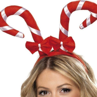 Candy Cane Headband Adult Red Whte_1 sm-38327