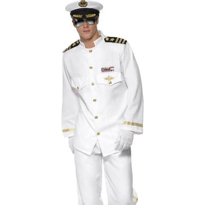 Captain Deluxe Costume Adult White Gold_1 sm-33690L
