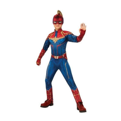 Captain Marvel Childrens Deluxe Hero Costume Suit_1 rub-700597S
