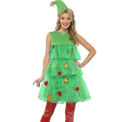Christmas Tree Costume Adult Green Red_1 sm-24331M