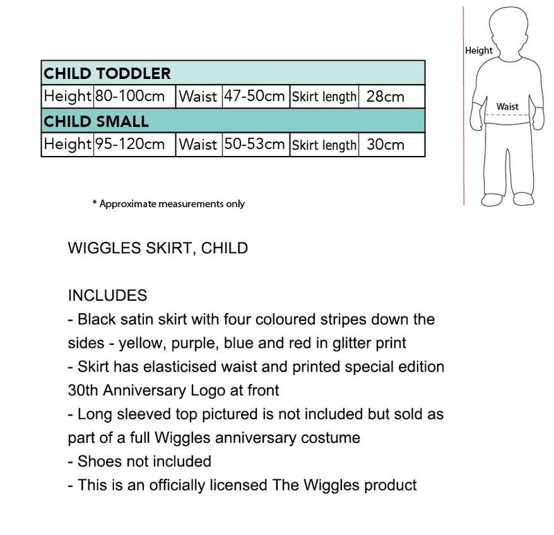 Wiggles 30th Anniversary Skirt