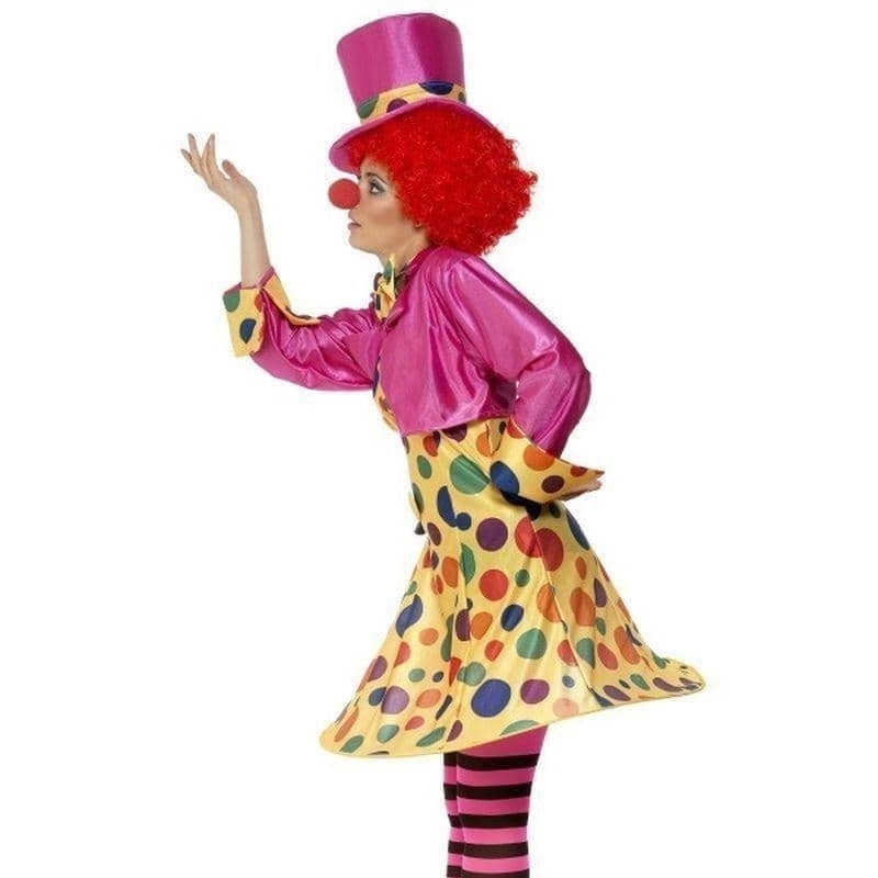 Clown Lady Costume Adult Pink Yellow_3 sm-32882X1