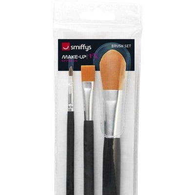 Cosmetic Brush Set Pack Of 3 Adult Black_1 sm-27604