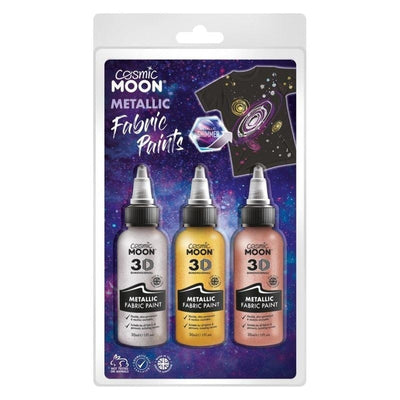 Cosmic Moon Metallic Fabric Paint 3 Pack Colours Clamshell 30ml_1 sm-S16611