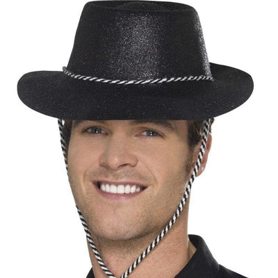 Cowboy Glitter Hat Adult Black_1 sm-21884
