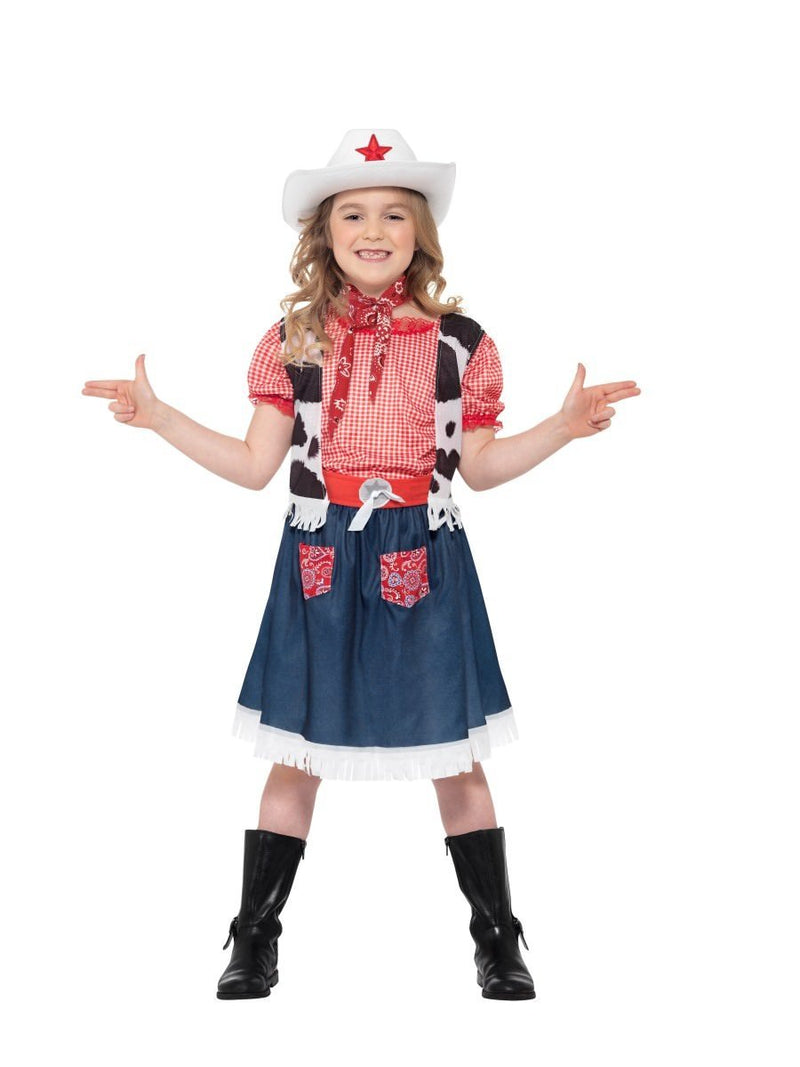 Cowgirl Sweetie Costume Kids Blue Red White