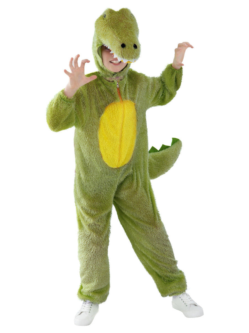 Crocodile Costume Kids Green Jumpsuit with Hood