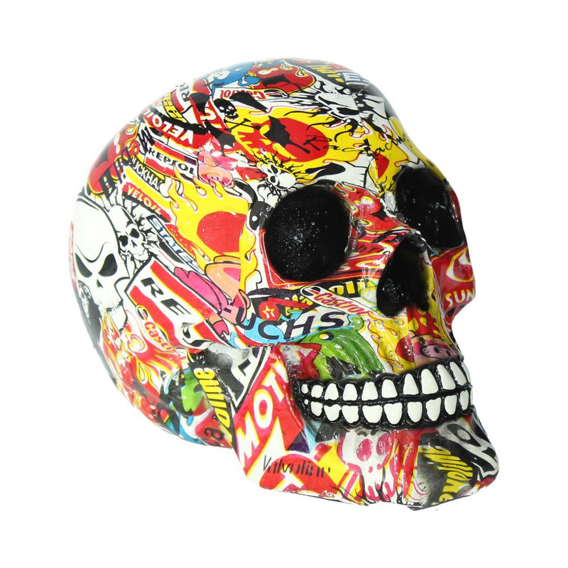Pop Art Bright Logo Skull Ornament 19cm