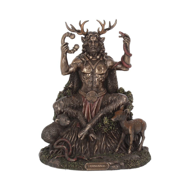 Cernunnos and Animals Horned God Bronze Figurine 23cm