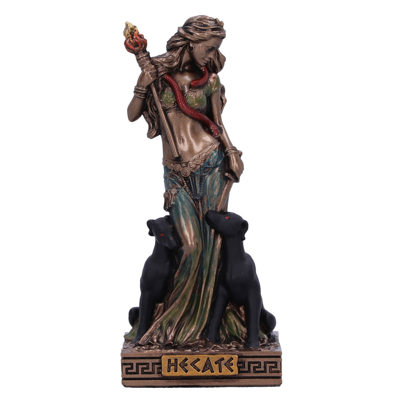 Hecate Moon Goddess Mini Figurine in Bronze