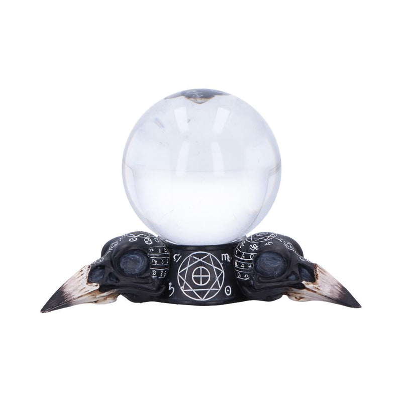 Gothic Raven Crystal Ball and Holder 15cm