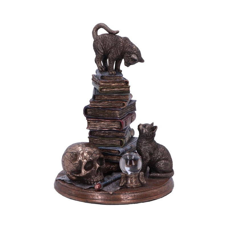 Feline Scholars Bronze Cat Ornament 18cm