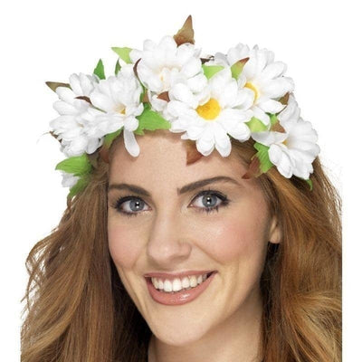 Daisy Floral Headband Adult White_1 sm-42797