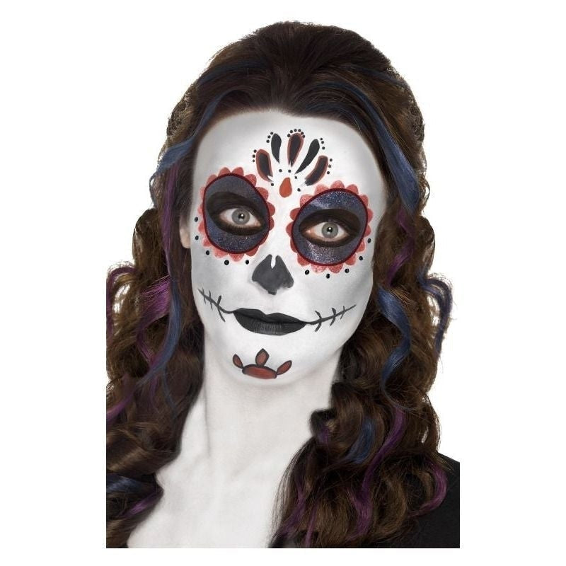 Day Of The Dead Make Up Kit With Face Paints Adult Mixed Colors_2 