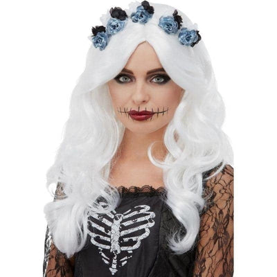 Day Of The Dead Wig Adult White_1 sm-52161