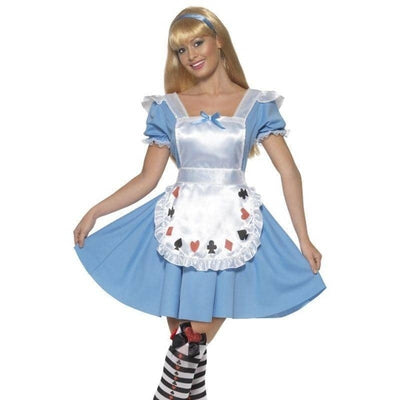 Deck Of Cards Girl Costume Ladies Alice In Wonderland Adult Blue White_1 sm-39474M