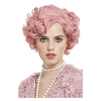 Deluxe 20s Flirty Flapper Wig Pastel Pink_1 sm-72105