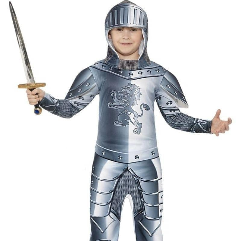 Deluxe Armoured Knight Costume Kids Grey_1 sm-43168L