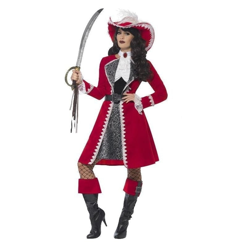 Deluxe Authentic Lady Captain Costume Adult Red_3 sm-45533X1