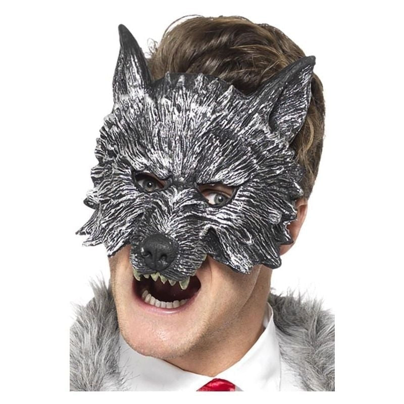 Deluxe Big Bad Wolf Mask Adult Grey_2 