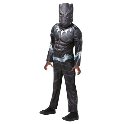 Black Panther Deluxe Wakanda Kids Quilted Muscle Suit Costume_1 rub-640909S