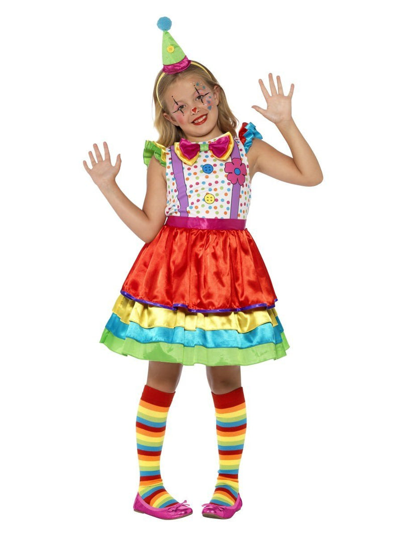 Clown Girl Deluxe Costume Kids Rainbow