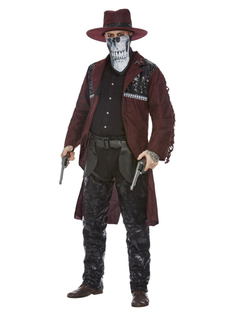 Dark Spirit Western Cowboy Costume Adult Burgundy Deluxe