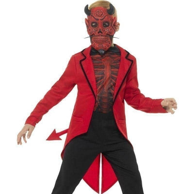 Deluxe Day Of The Dead Devil Boy Costume Kids Red_1 sm-45122l