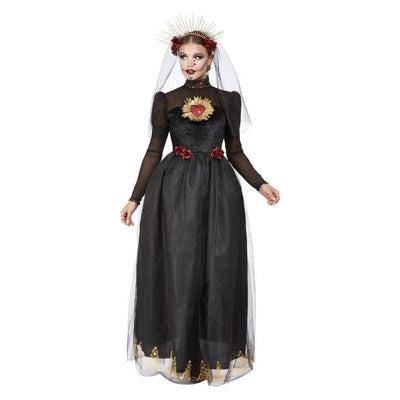 Deluxe Day Of The Dead Sacred Heart Bride Costume Black_1 sm-63003L