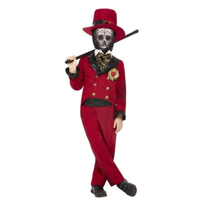 Deluxe Day Of The Dead Sacred Heart Groom Burgundy_1 sm-64003L