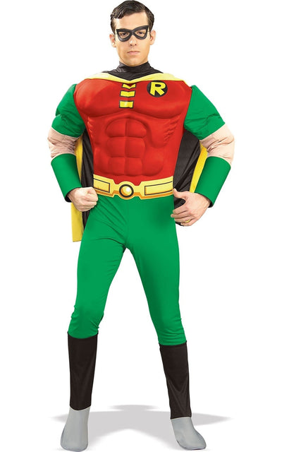Adult Robin Muscle Costume Deluxe DC Comics Classic TV Show Batman_1 rub-888078L