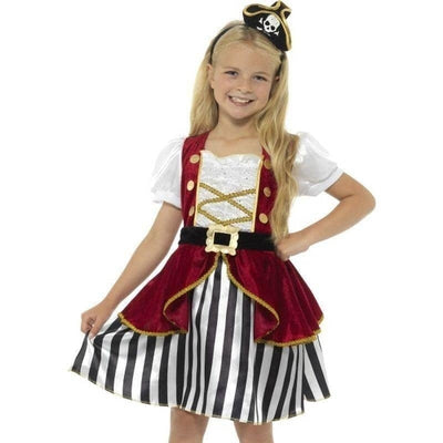 Deluxe Pirate Girl Costume Kids Red Black_1 sm-44404L