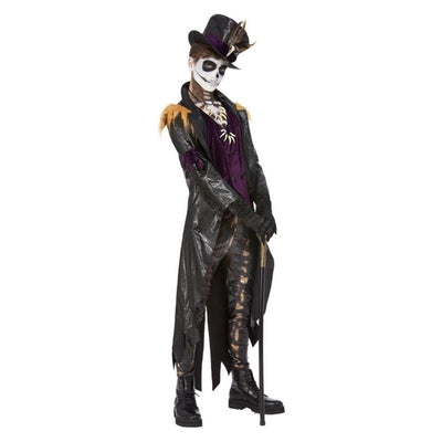 Deluxe Voodoo Witch Doctor Costume Black & Purple_1 sm-63051L