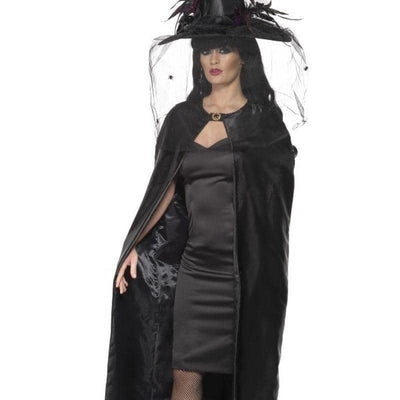 Deluxe Witch Cape Adult Black_1 sm-36934