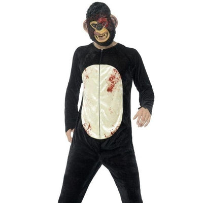 Deluxe Zombie Chimp Costume Adult Black_1 sm-45270l