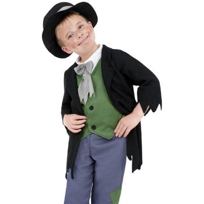 Dodgy Victorian Boy Costume Kids Black Green Blue_1 sm-38671L